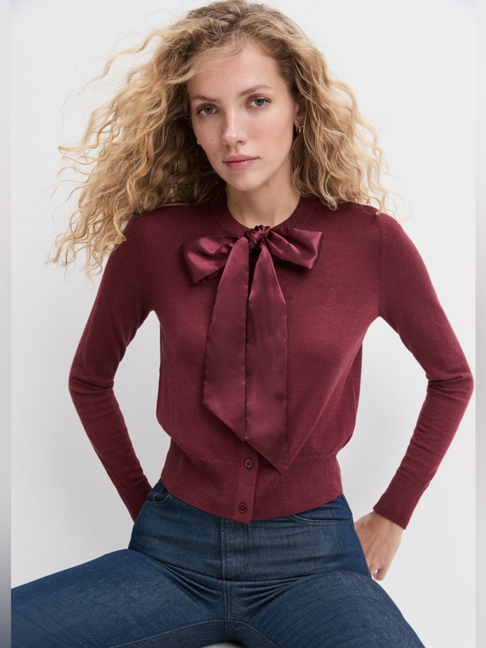 FAVORITE DAUGHTER THE TAKE A BOW CARDIGAN - Picture 1 of 7